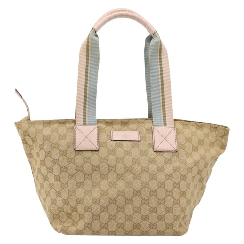 Gucci GG Canvas Web Handbag Beige